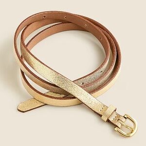 J crew skinny metallic gold belt